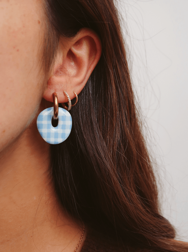 Boucles d'oreilles Vichy