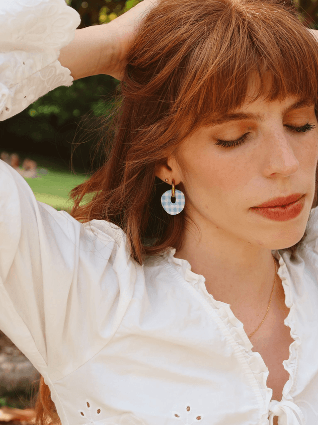 Boucles d'oreilles Vichy